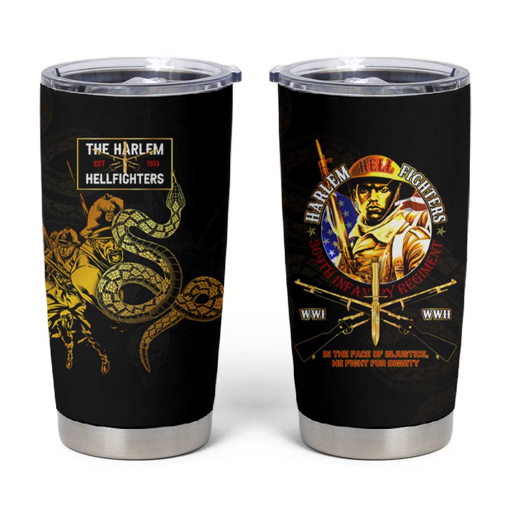 Harlem Hellfighters 369th Infantry Regiment Tumbler Cup Fight for Dignity WWII DT02