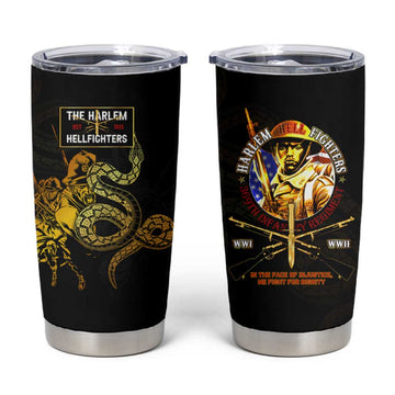 Harlem Hellfighters 369th Infantry Regiment Tumbler Cup Fight for Dignity WWII DT02
