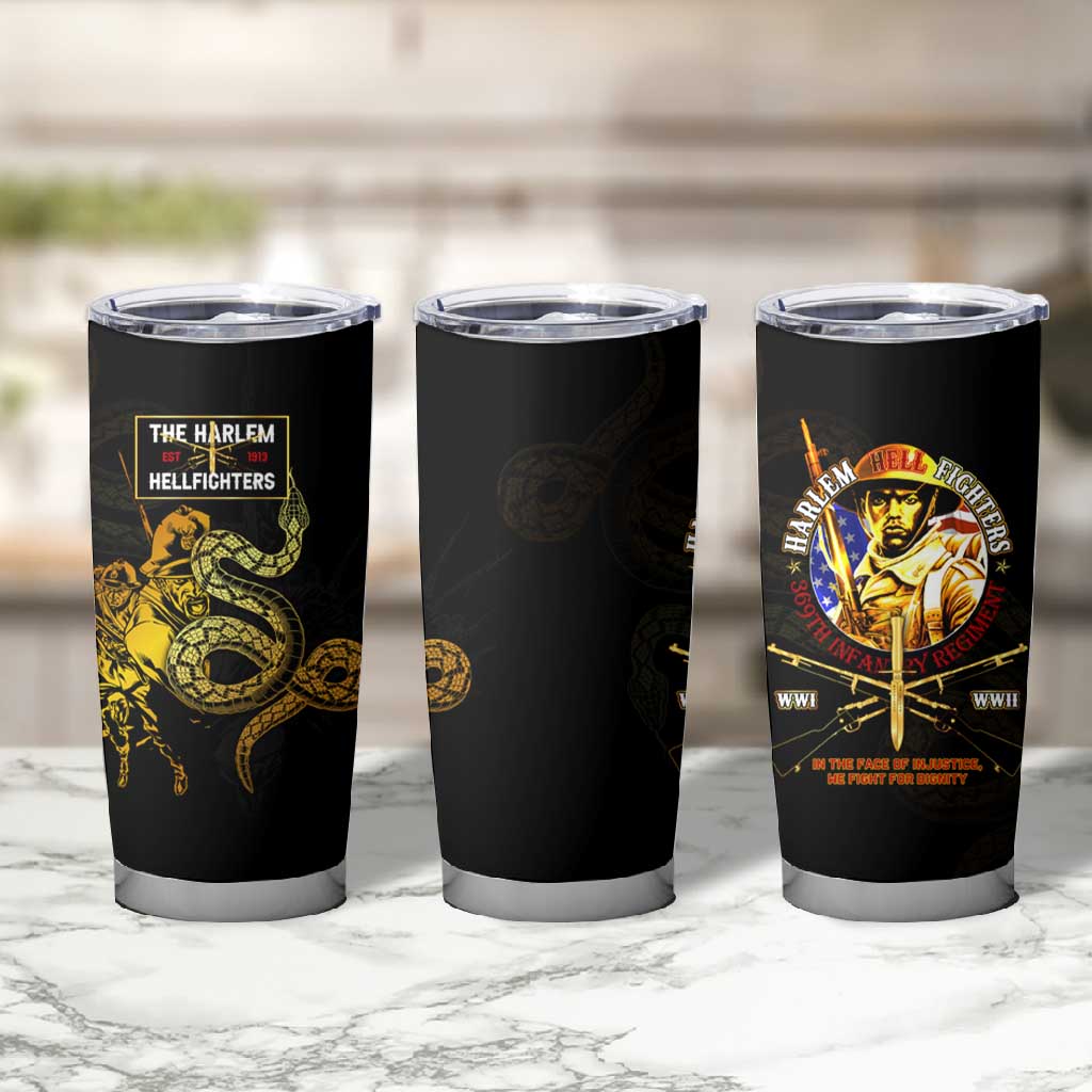 Harlem Hellfighters 369th Infantry Regiment Tumbler Cup Fight for Dignity WWII DT02