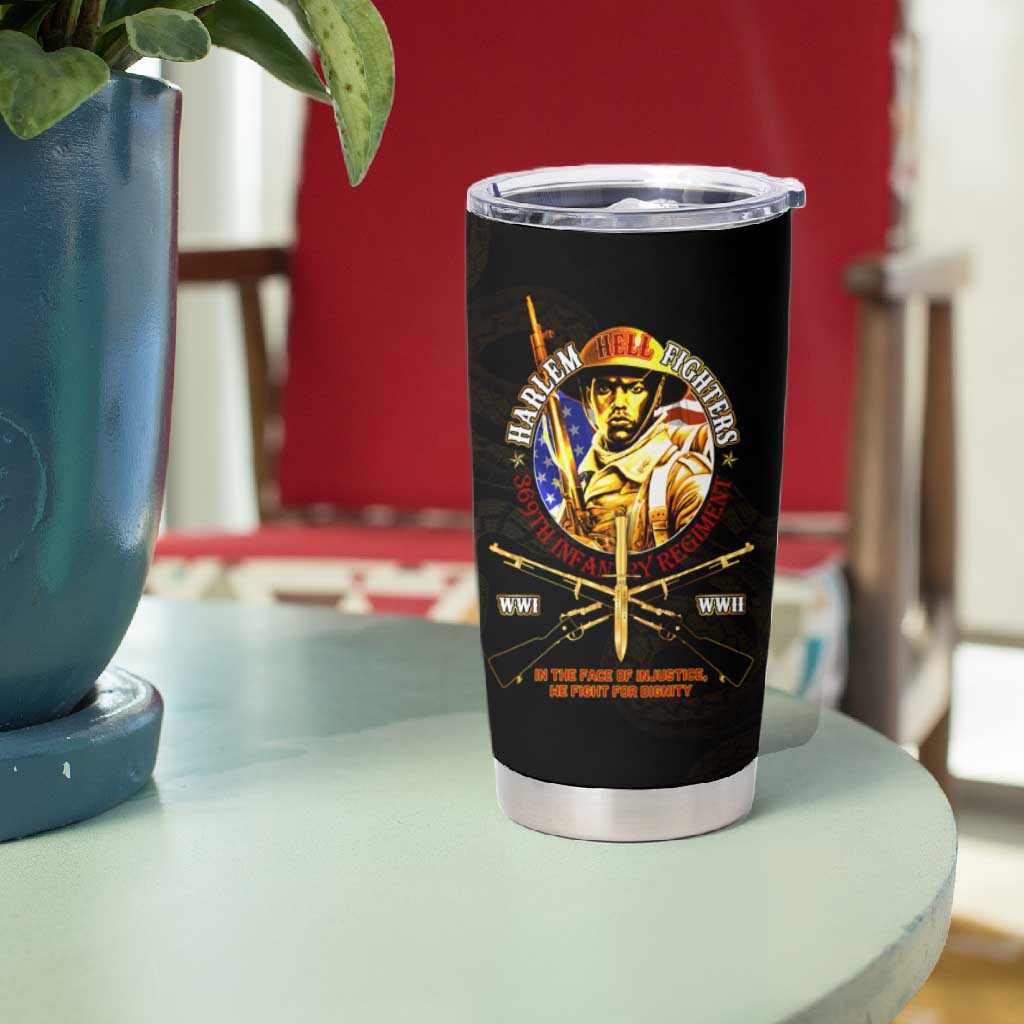 Harlem Hellfighters 369th Infantry Regiment Tumbler Cup Fight for Dignity WWII DT02