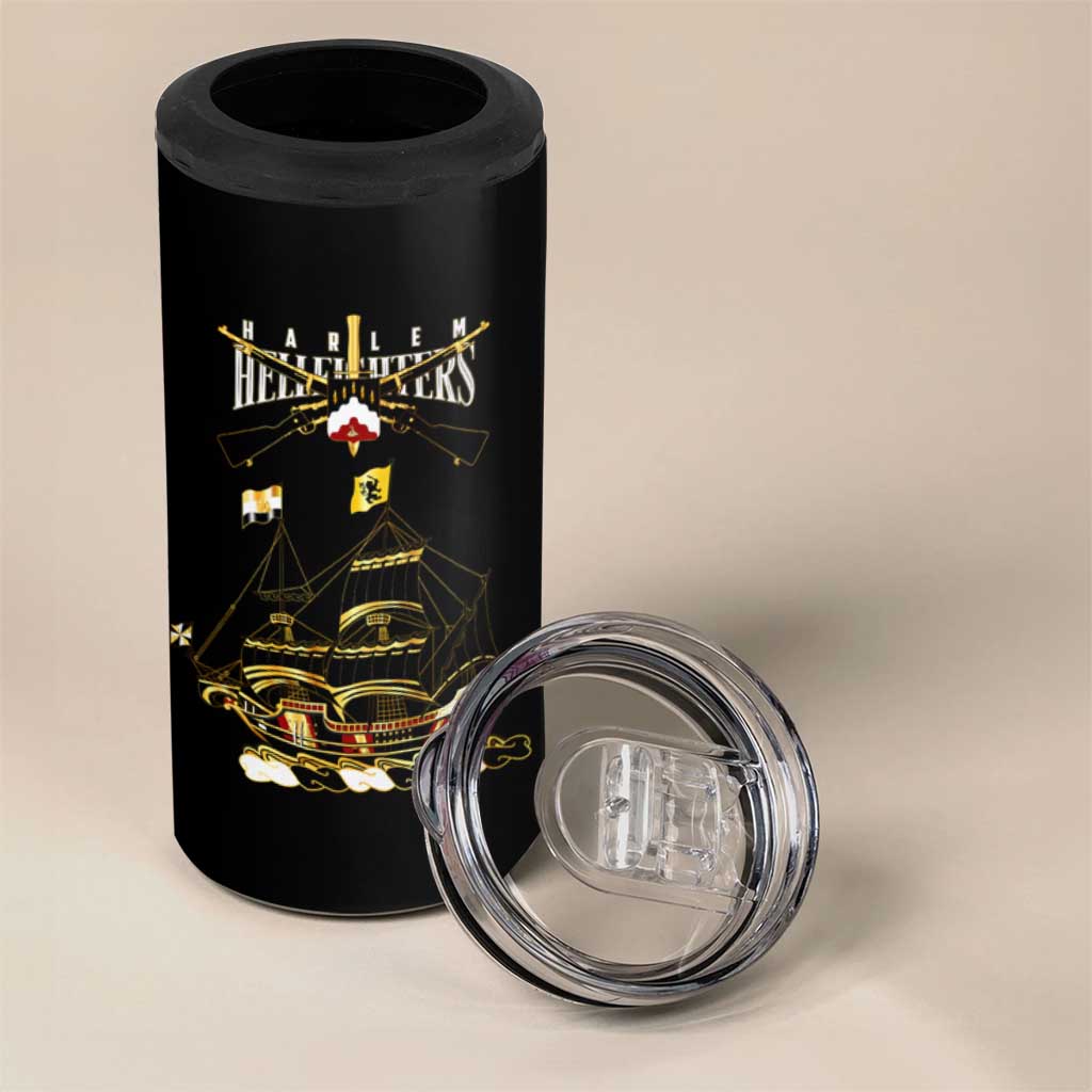 Harlem Hellfighters 4 in 1 Can Cooler Tumbler 369th Regiment Legacy at Sea DT02