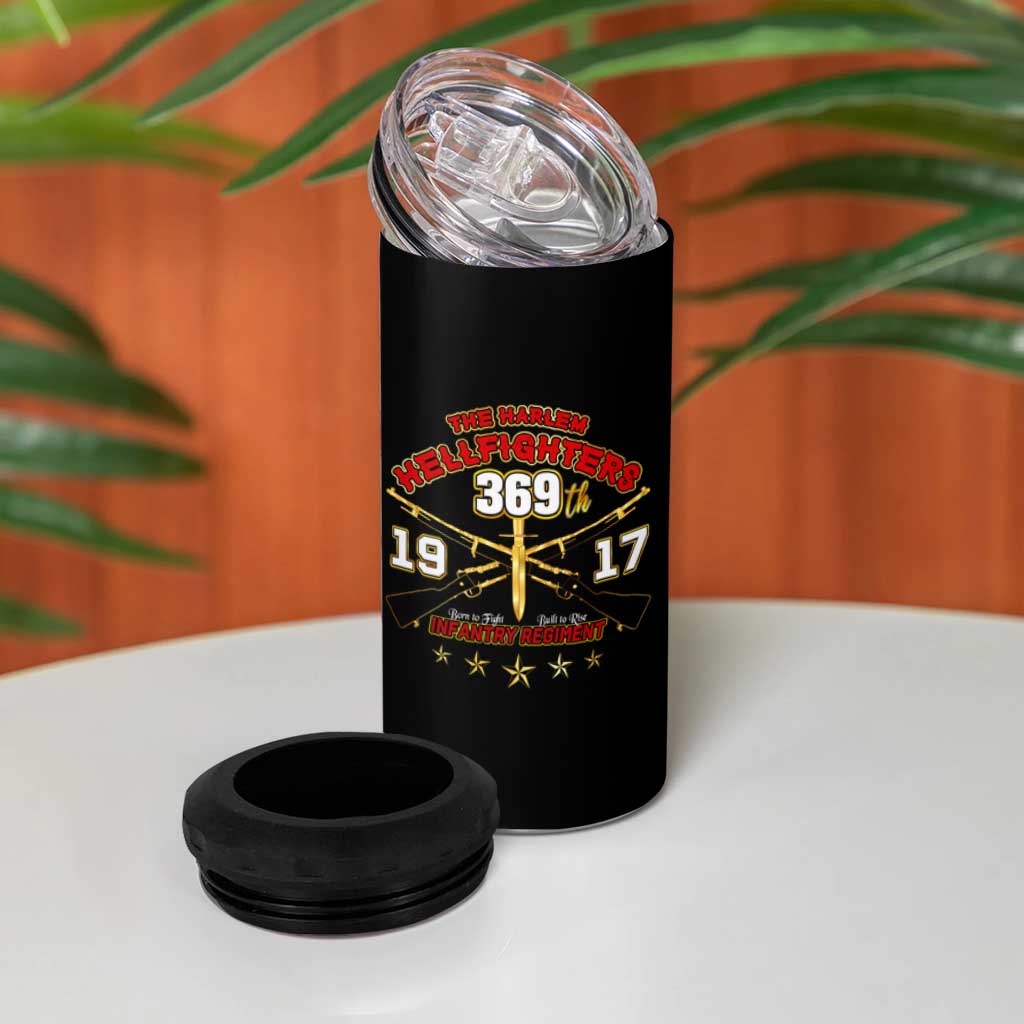 Harlem Hellfighters 4 in 1 Can Cooler Tumbler 369th Regiment Legacy at Sea DT02