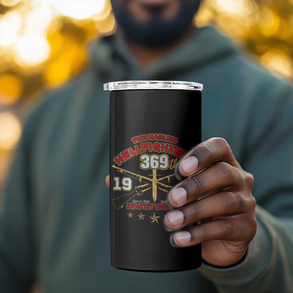Harlem Hellfighters 4 in 1 Can Cooler Tumbler 369th Regiment Legacy at Sea DT02