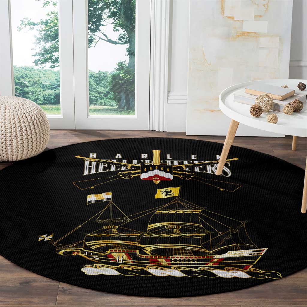 Harlem Hellfighters Round Carpet 369th Regiment Legacy at Sea DT02