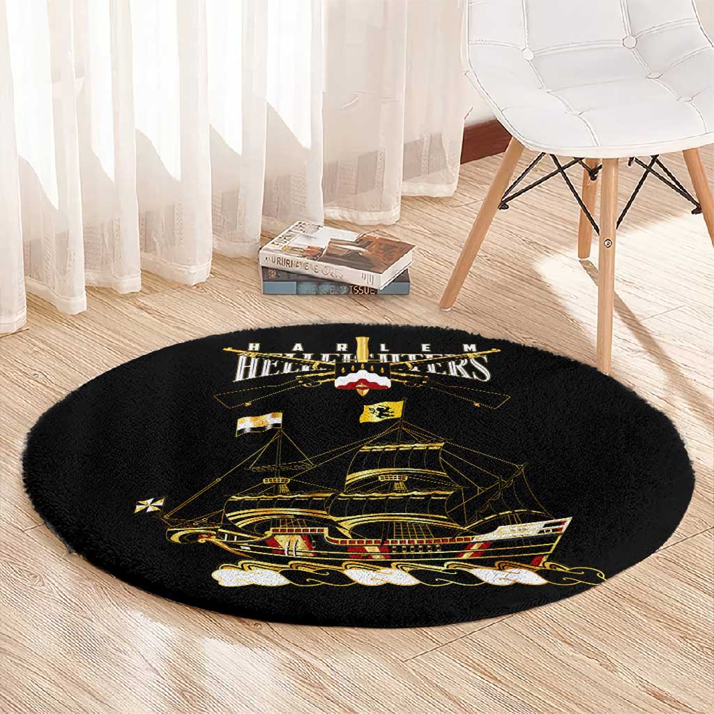 Harlem Hellfighters Round Carpet 369th Regiment Legacy at Sea DT02