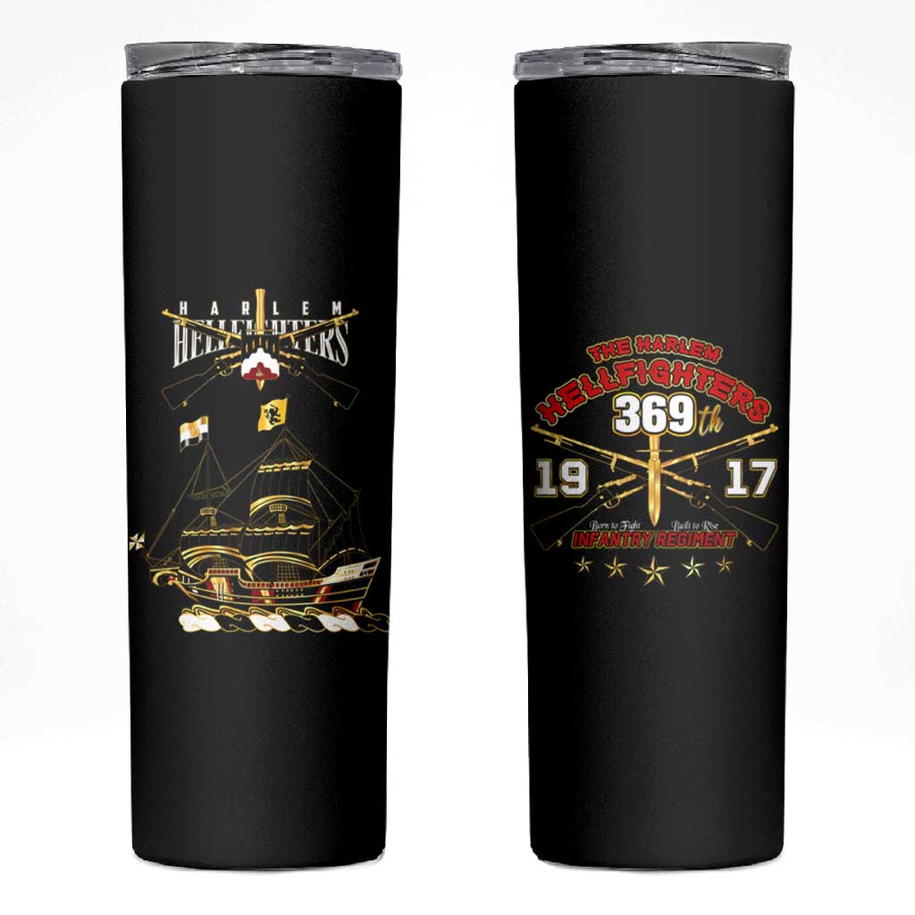 Harlem Hellfighters Skinny Tumbler 369th Regiment Legacy at Sea DT02