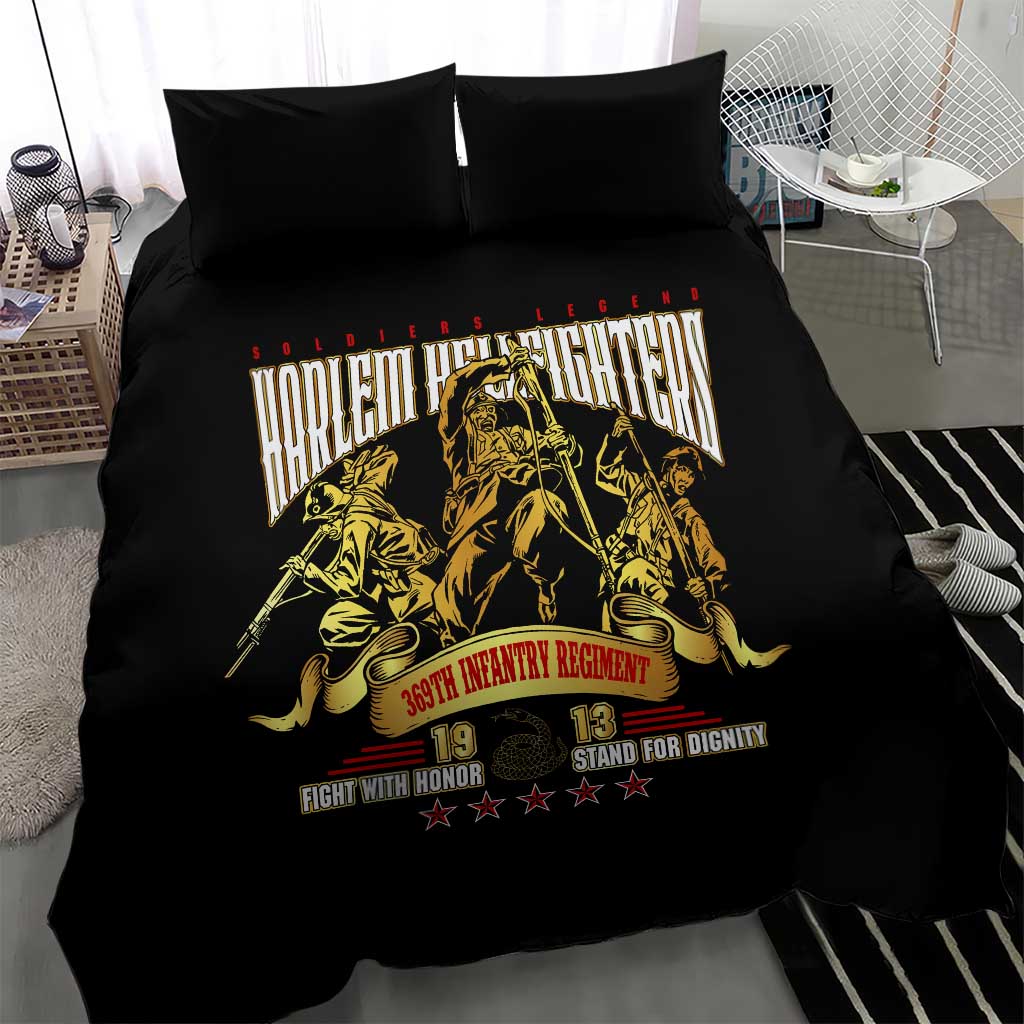 Harlem Hellfighters 1913 Bedding Set Fight with Honor, Stand for Dignity - 369th Infantry Regiment DT02