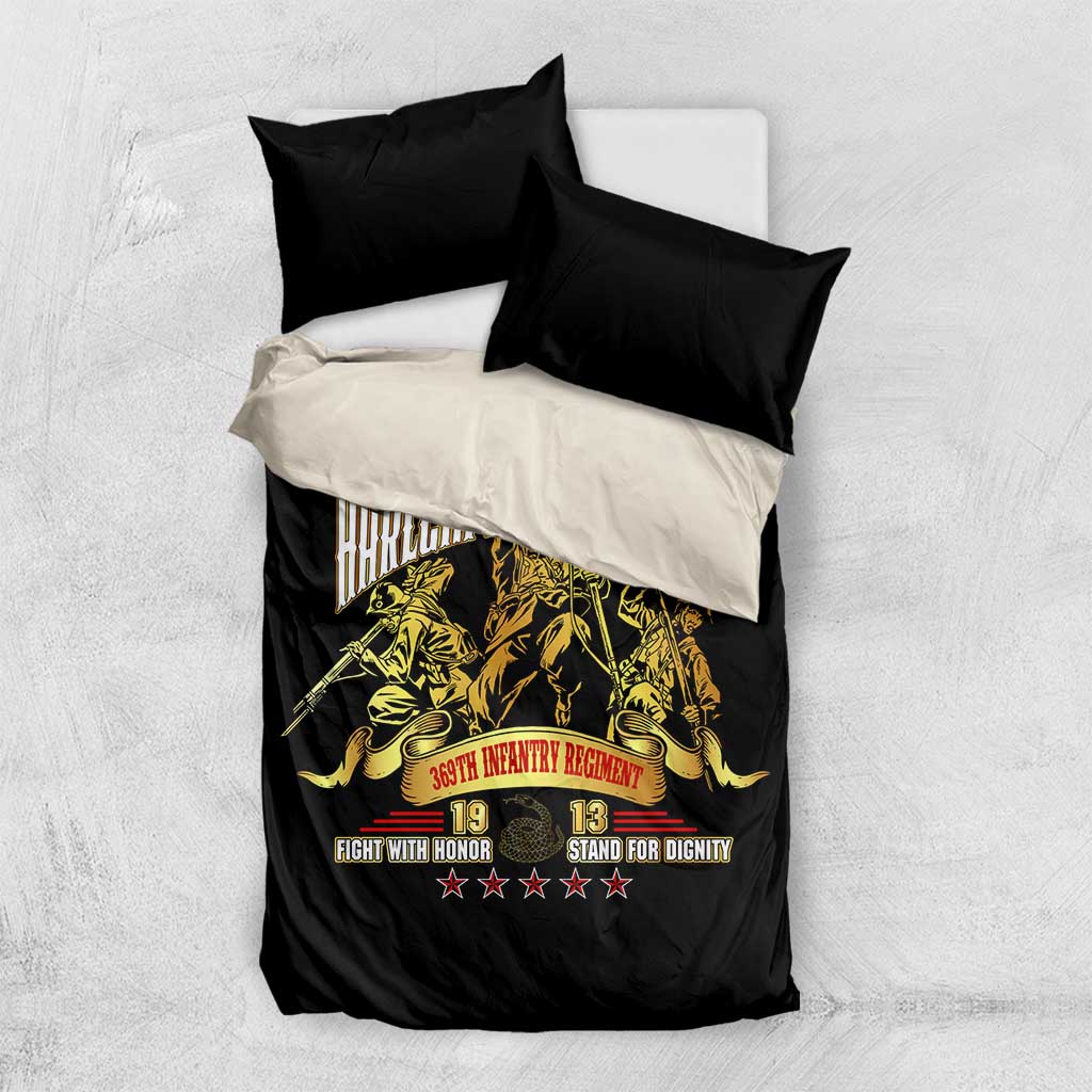 Harlem Hellfighters 1913 Bedding Set Fight with Honor, Stand for Dignity - 369th Infantry Regiment DT02