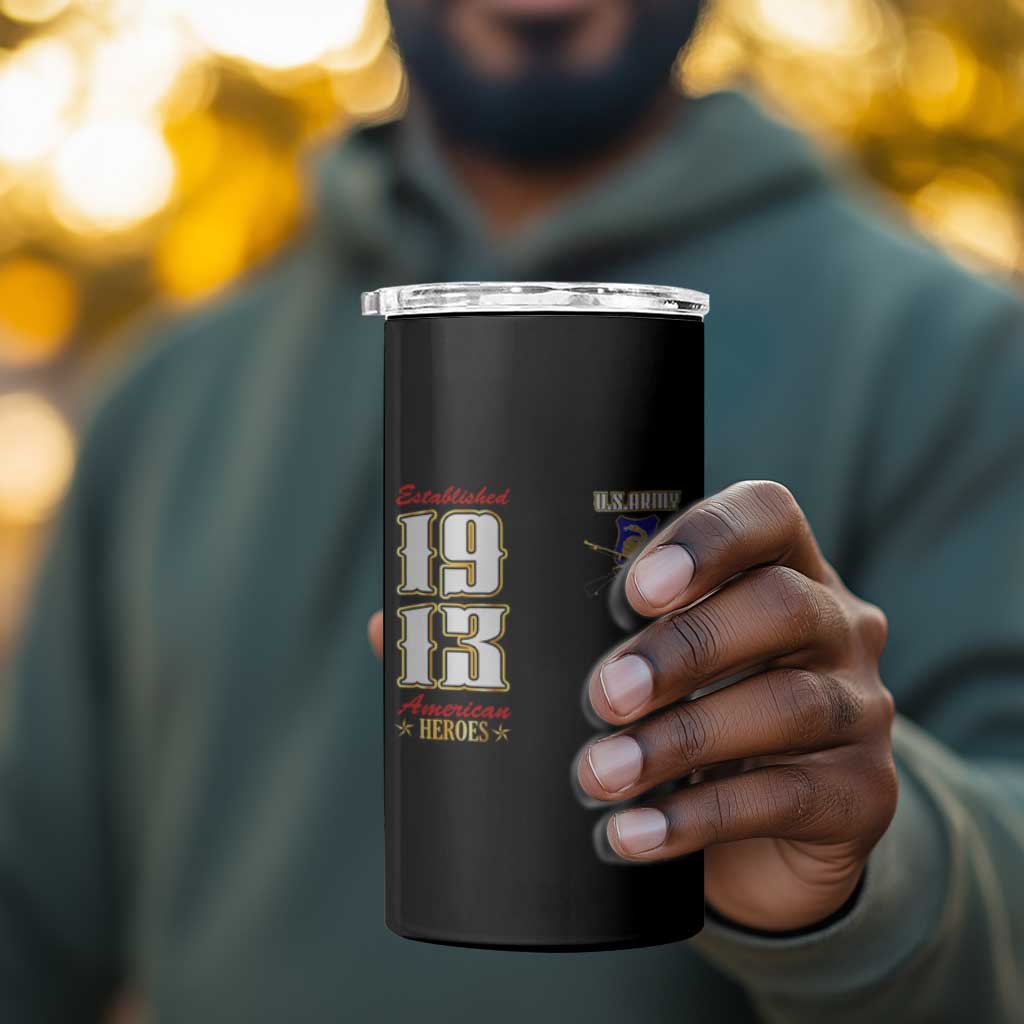 Harlem Hellfighters 1913 4 in 1 Can Cooler Tumbler Fight with Honor, Stand for Dignity - 369th Infantry Regiment DT02