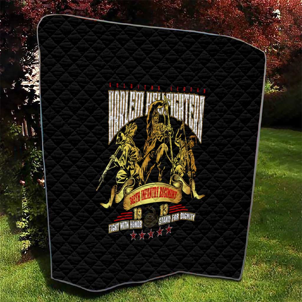 Harlem Hellfighters 1913 Quilt Fight with Honor, Stand for Dignity - 369th Infantry Regiment DT02