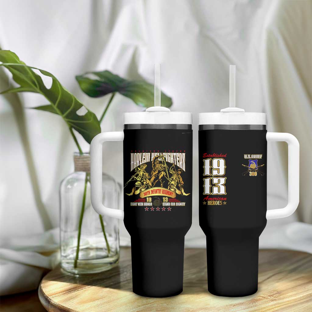 Harlem Hellfighters 1913 Tumbler With Handle Fight with Honor, Stand for Dignity - 369th Infantry Regiment DT02