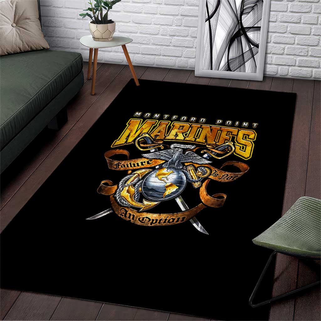 Montford Point Marines Area Rug Afro Black History Tribute DT02