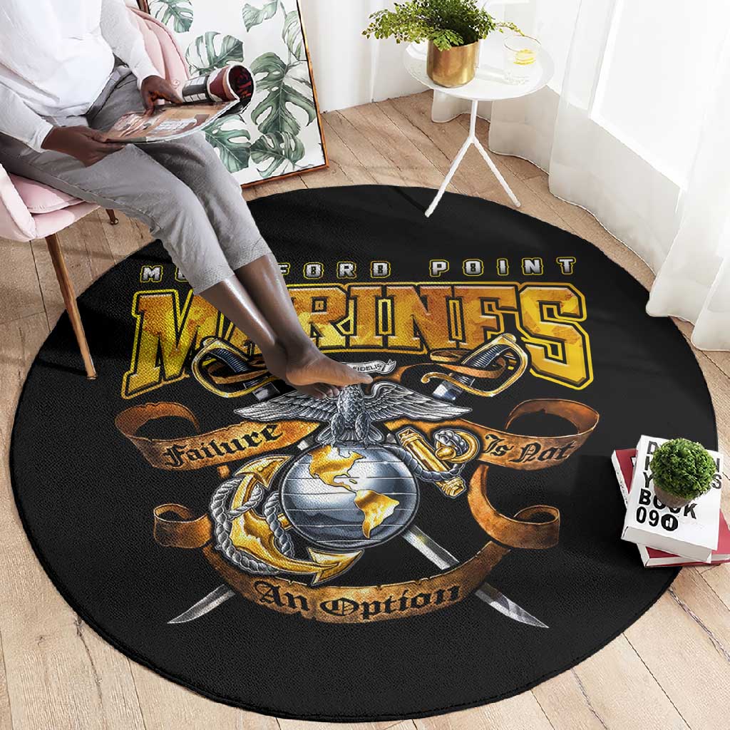 Montford Point Marines Round Carpet Afro Black History Tribute DT02