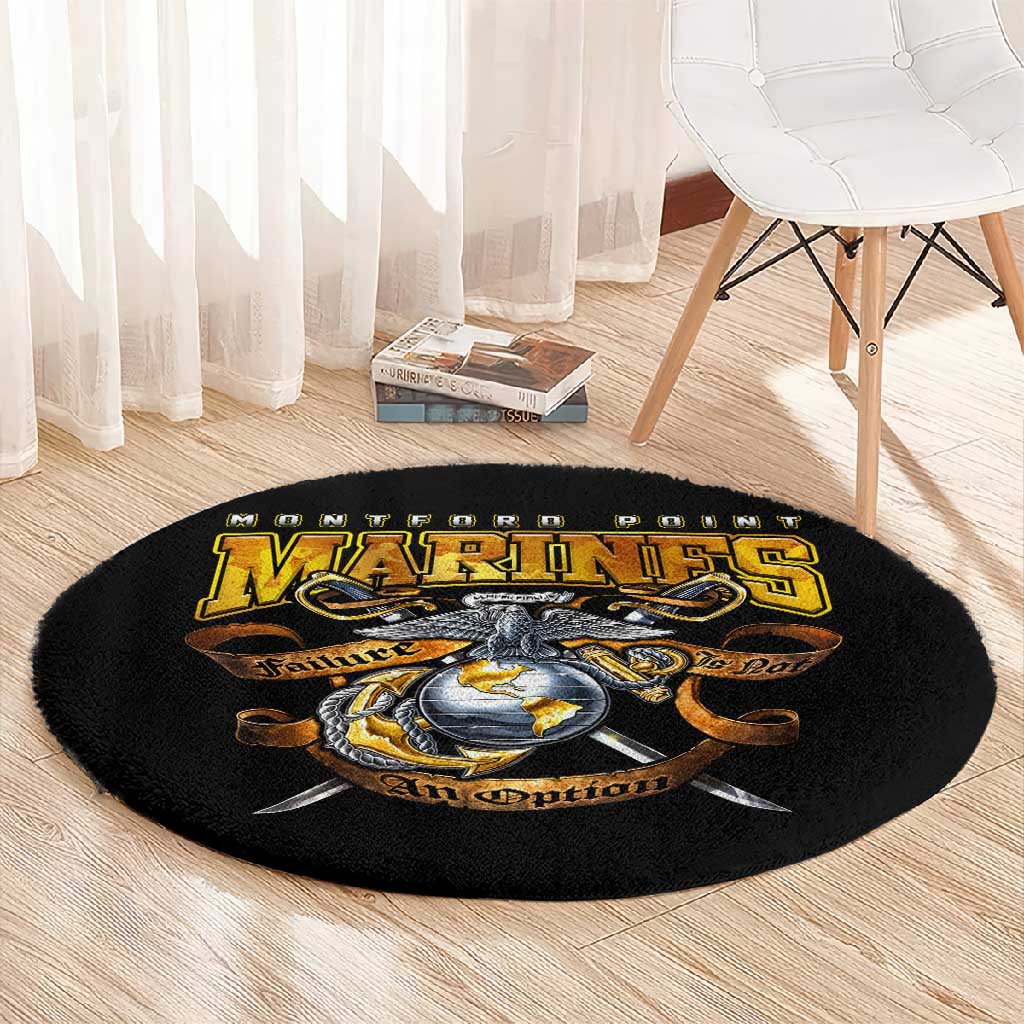Montford Point Marines Round Carpet Afro Black History Tribute DT02