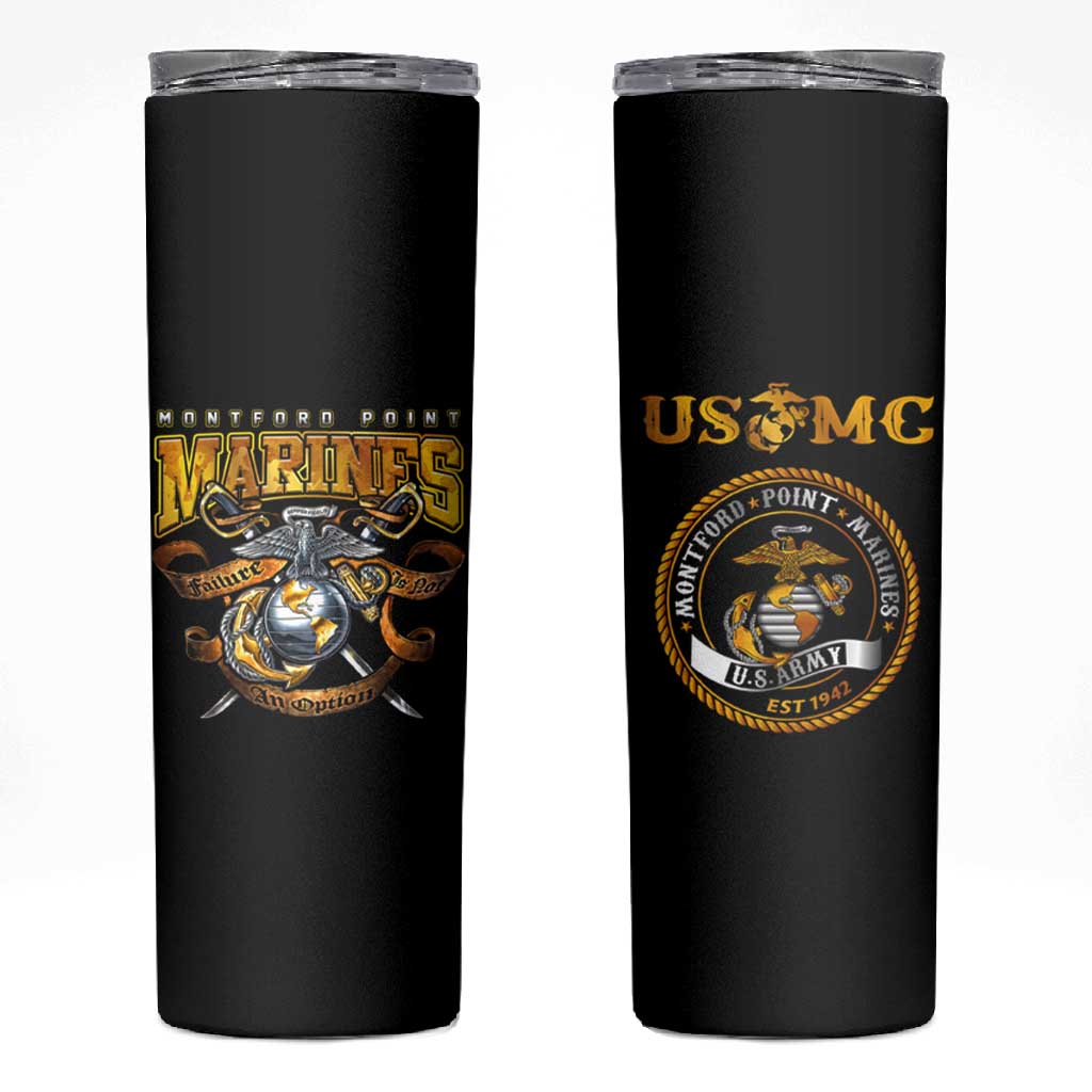Montford Point Marines Skinny Tumbler Afro Black History Tribute DT02
