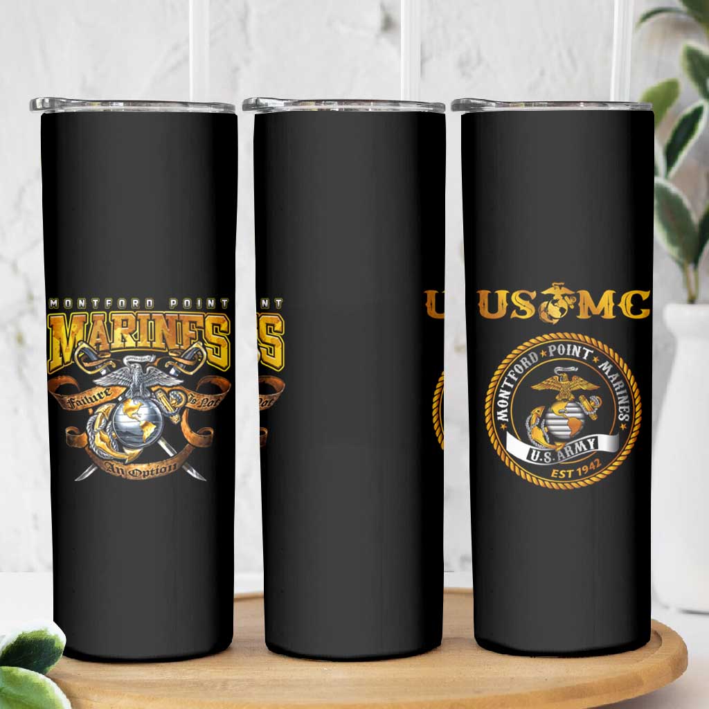 Montford Point Marines Skinny Tumbler Afro Black History Tribute DT02