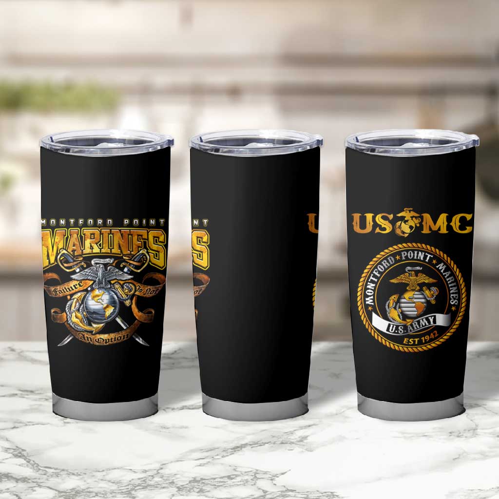 Montford Point Marines Tumbler Cup Afro Black History Tribute DT02