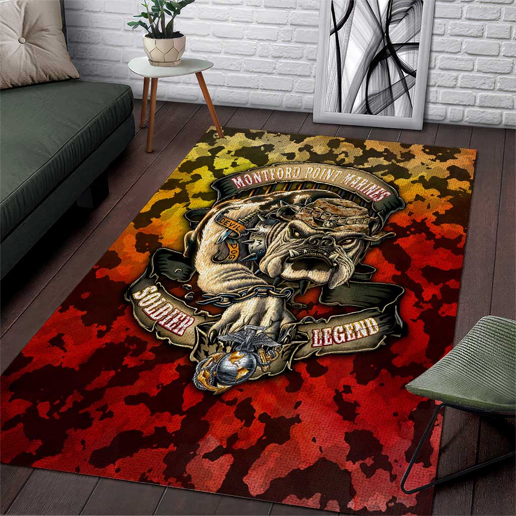 Montford Point Marines Area Rug Afro Devil Dog Soldier Legend DT02