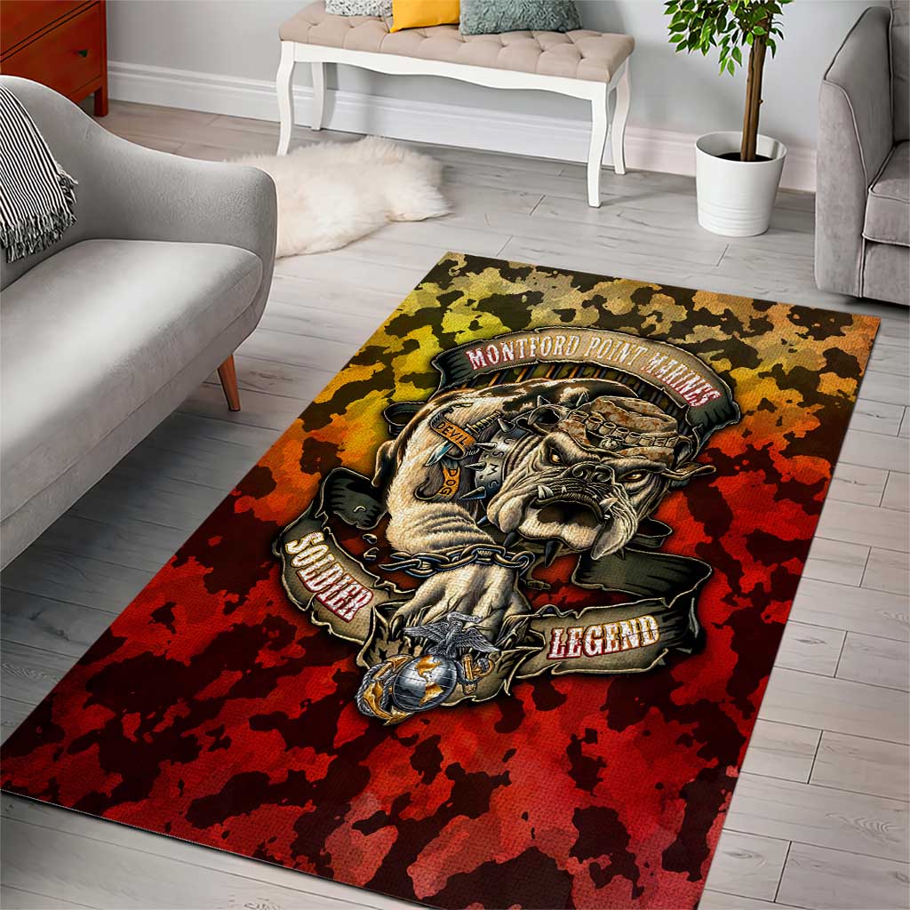 Montford Point Marines Area Rug Afro Devil Dog Soldier Legend DT02