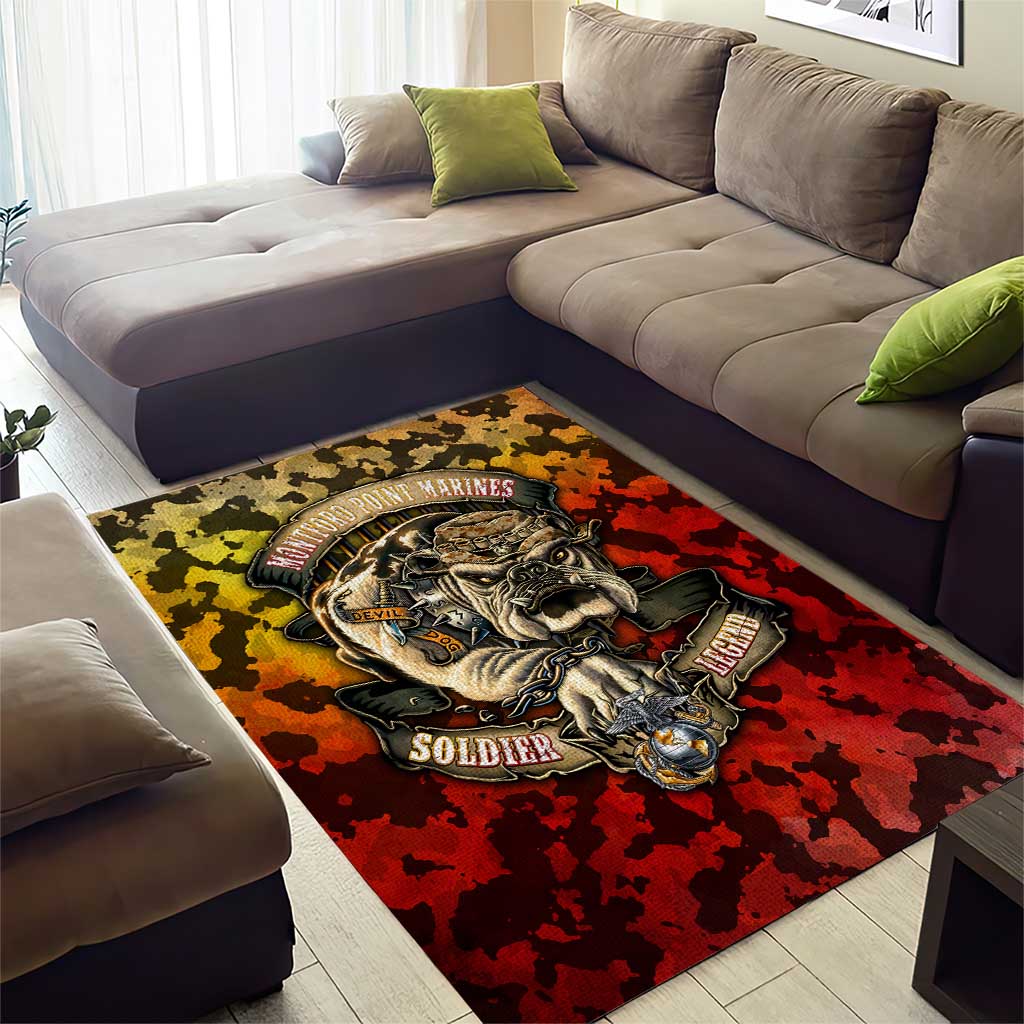 Montford Point Marines Area Rug Afro Devil Dog Soldier Legend DT02