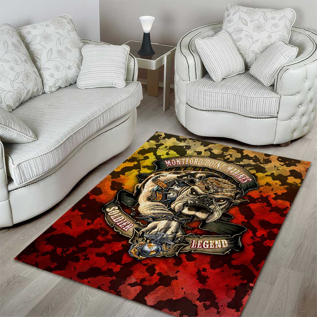 Montford Point Marines Area Rug Afro Devil Dog Soldier Legend DT02