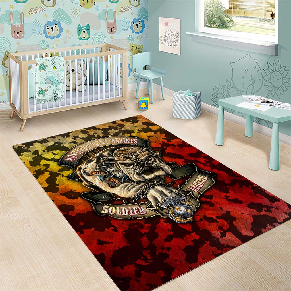 Montford Point Marines Area Rug Afro Devil Dog Soldier Legend DT02