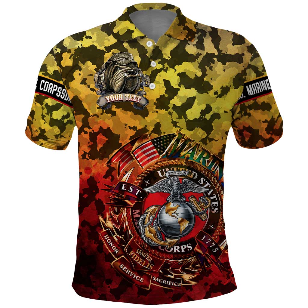 Chesty The Bulldog: Mascot Of Valor Polo Shirt DT02