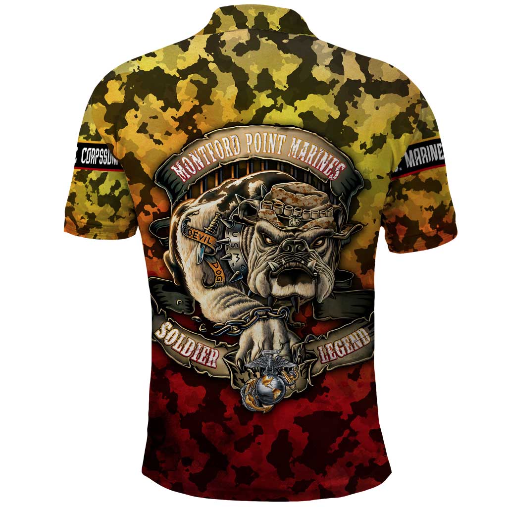 Chesty The Bulldog: Mascot Of Valor Polo Shirt DT02