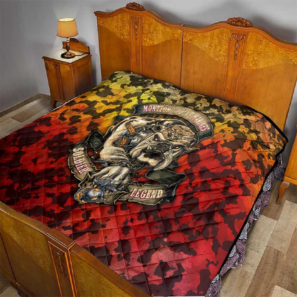 Montford Point Marines Quilt Afro Devil Dog Soldier Legend DT02