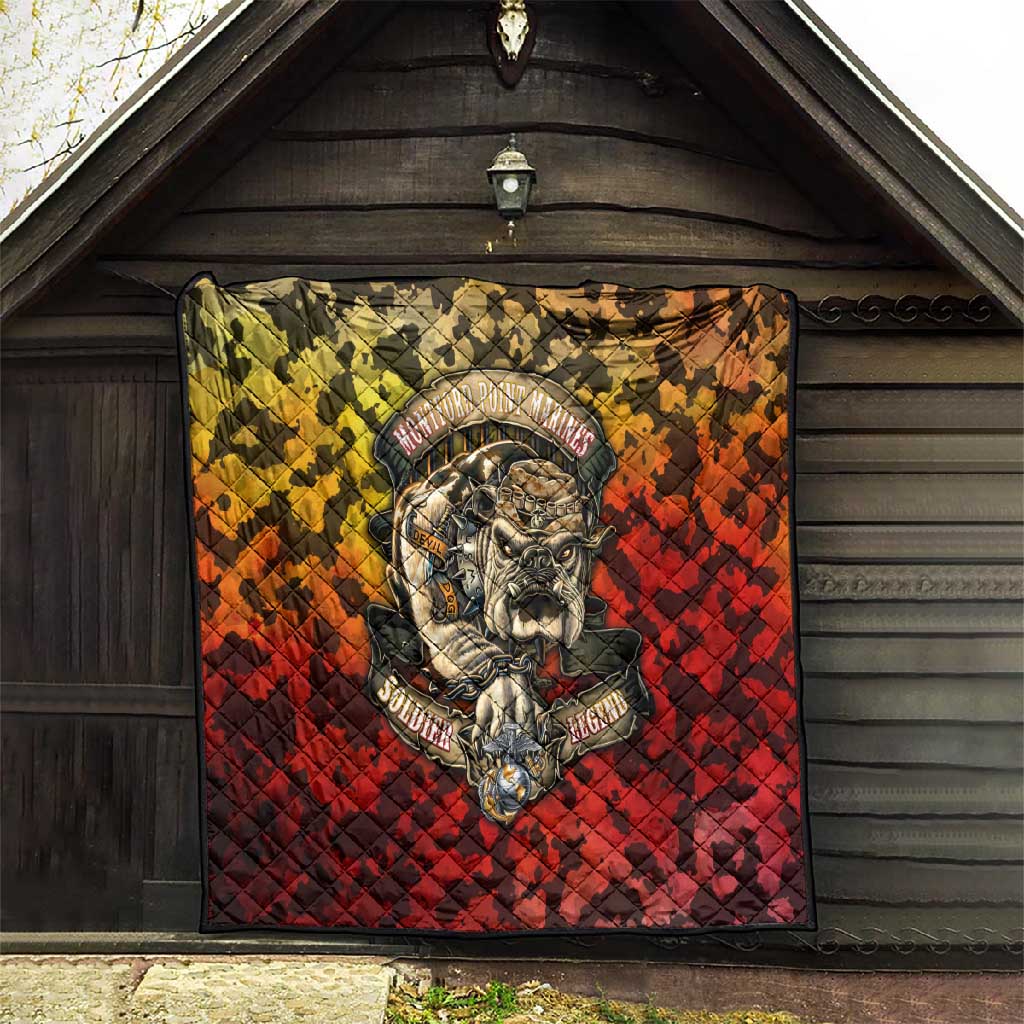 Montford Point Marines Quilt Afro Devil Dog Soldier Legend DT02