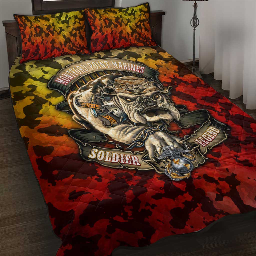 Montford Point Marines Quilt Bed Set Afro Devil Dog Soldier Legend DT02