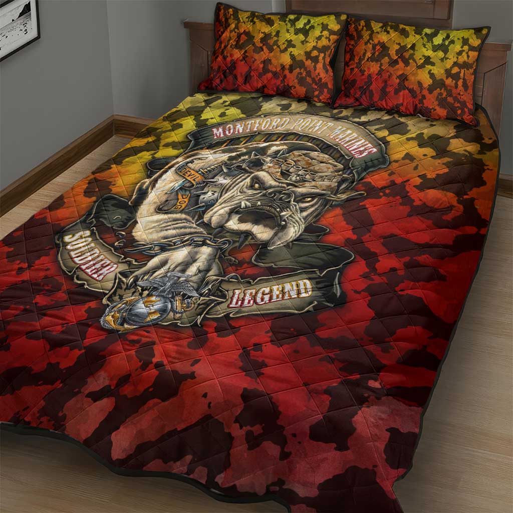 Montford Point Marines Quilt Bed Set Afro Devil Dog Soldier Legend DT02