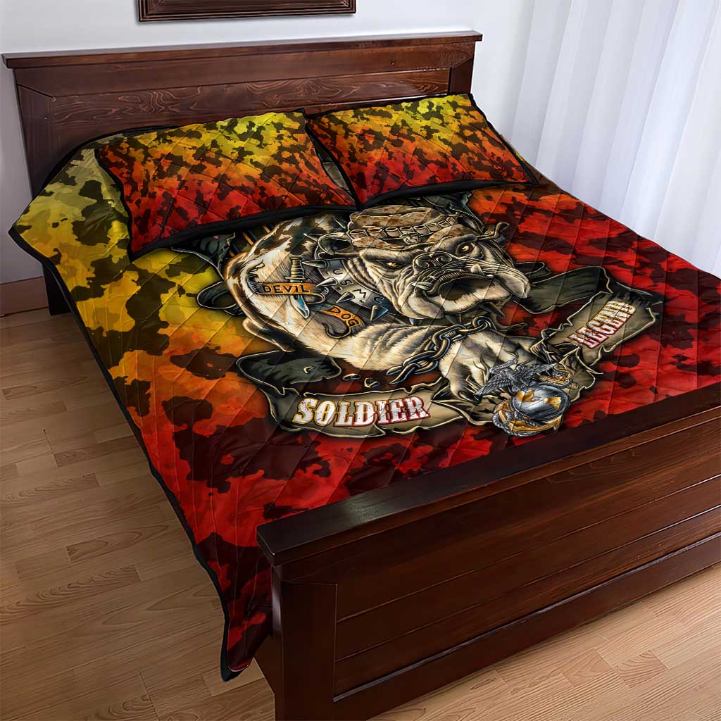 Montford Point Marines Quilt Bed Set Afro Devil Dog Soldier Legend DT02