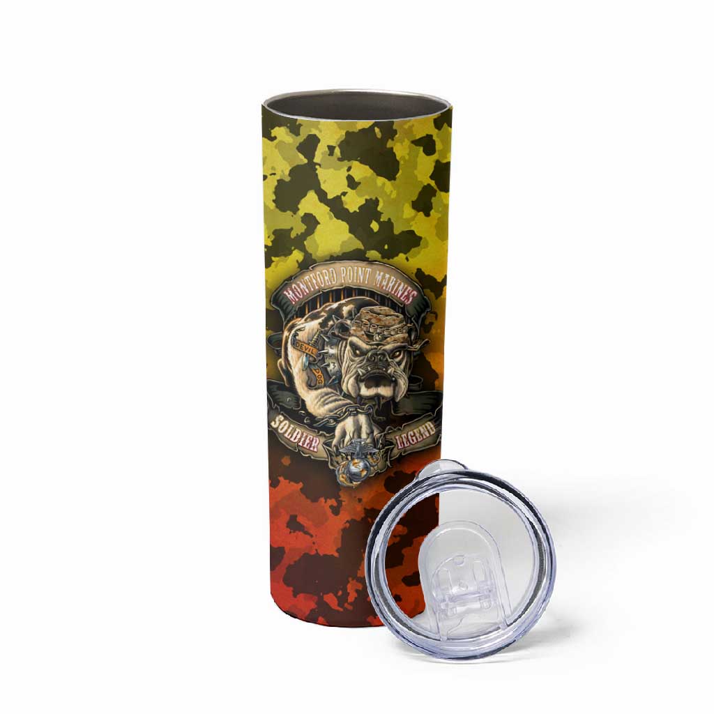 Montford Point Marines Skinny Tumbler Afro Devil Dog Soldier Legend DT02
