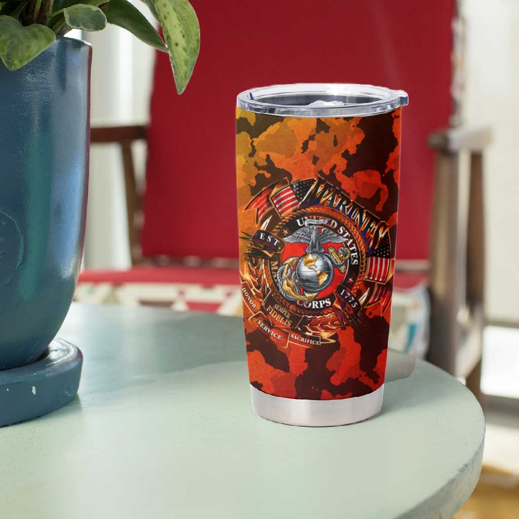 Montford Point Marines Tumbler Cup Afro Devil Dog Soldier Legend DT02