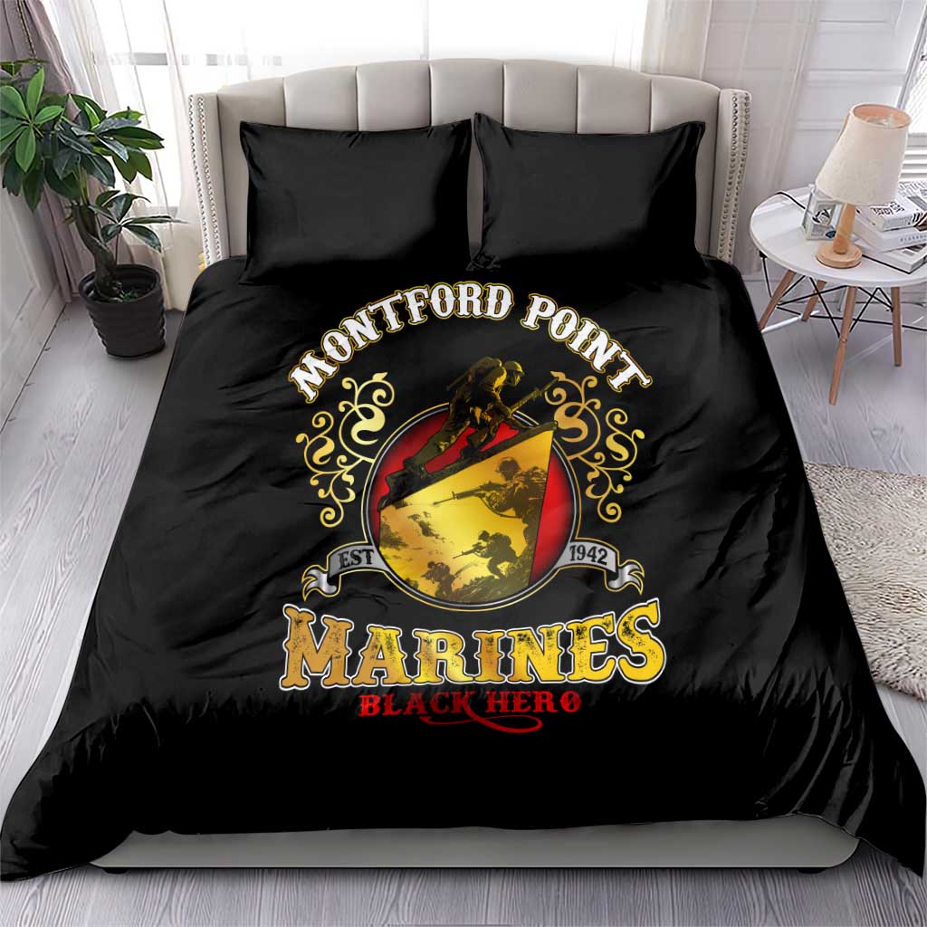 Montford Point Marines Bedding Set Afro First to Fight Prejudice DT02