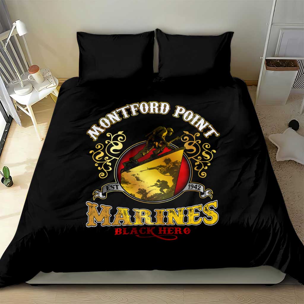 Montford Point Marines Bedding Set Afro First to Fight Prejudice DT02