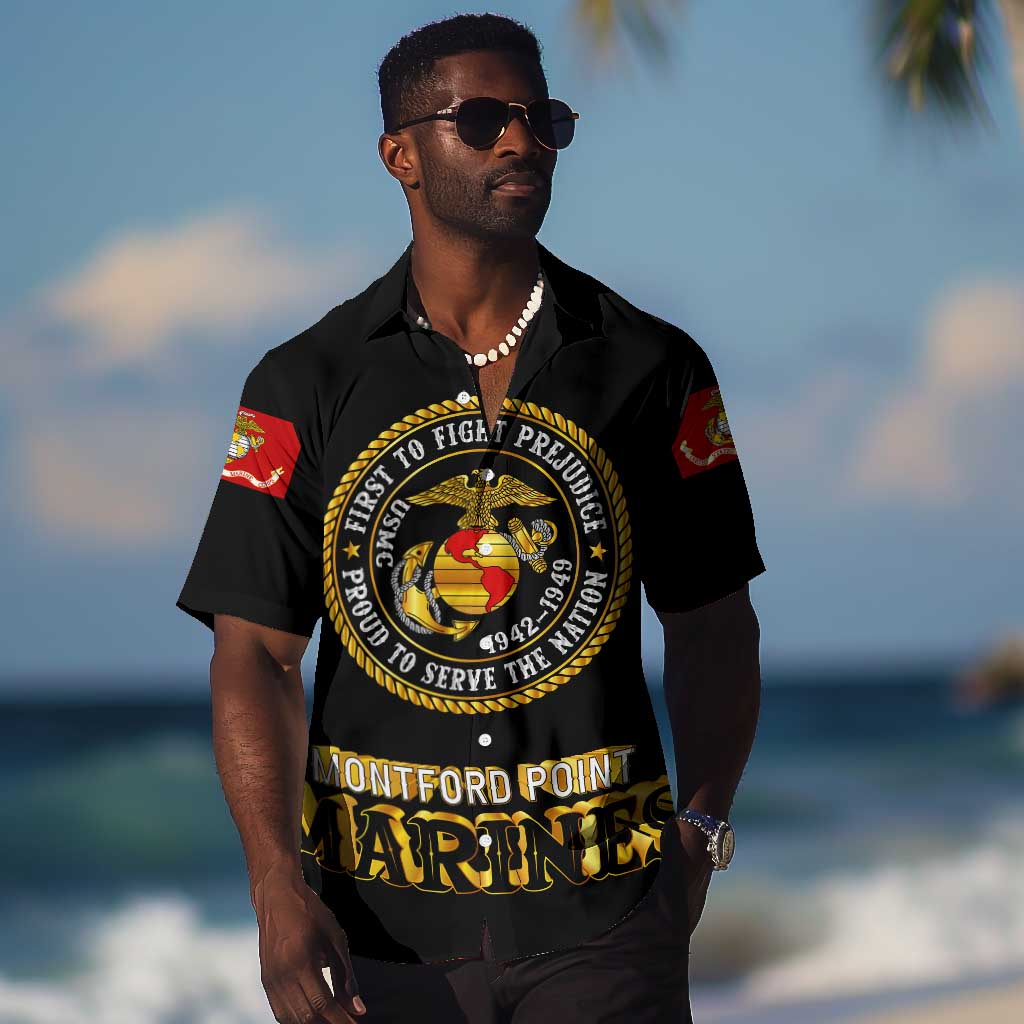 Montford Point Marines Hawaiian Shirt Afro First to Fight Prejudice DT02