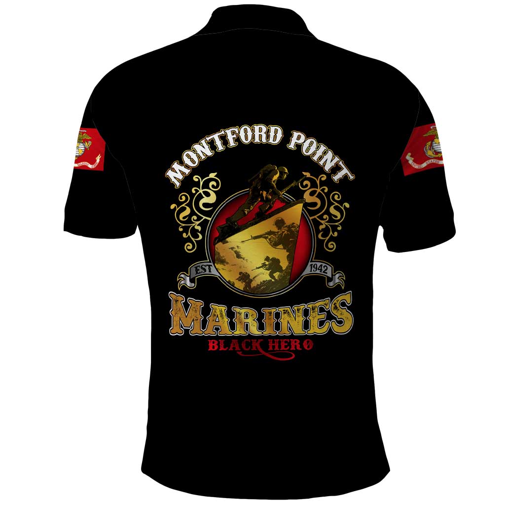 Breaking Barriers: Black Valor Polo Shirt DT02