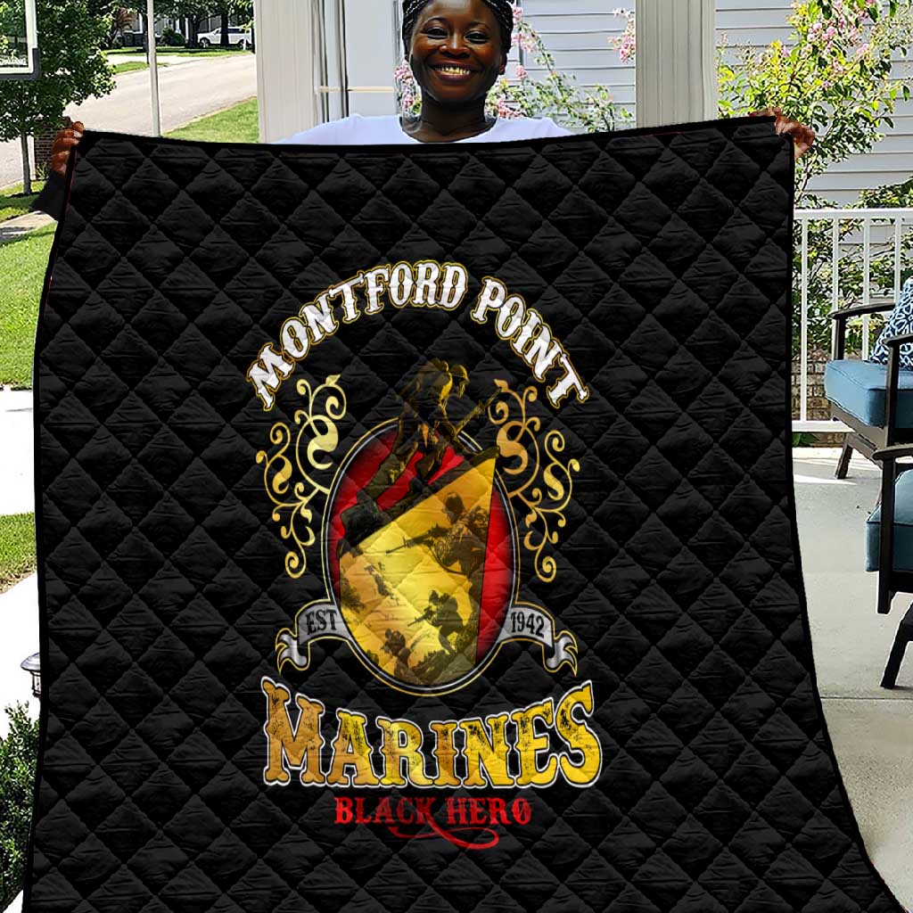 Montford Point Marines Quilt Afro First to Fight Prejudice DT02