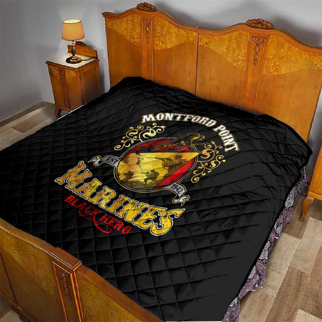 Montford Point Marines Quilt Afro First to Fight Prejudice DT02