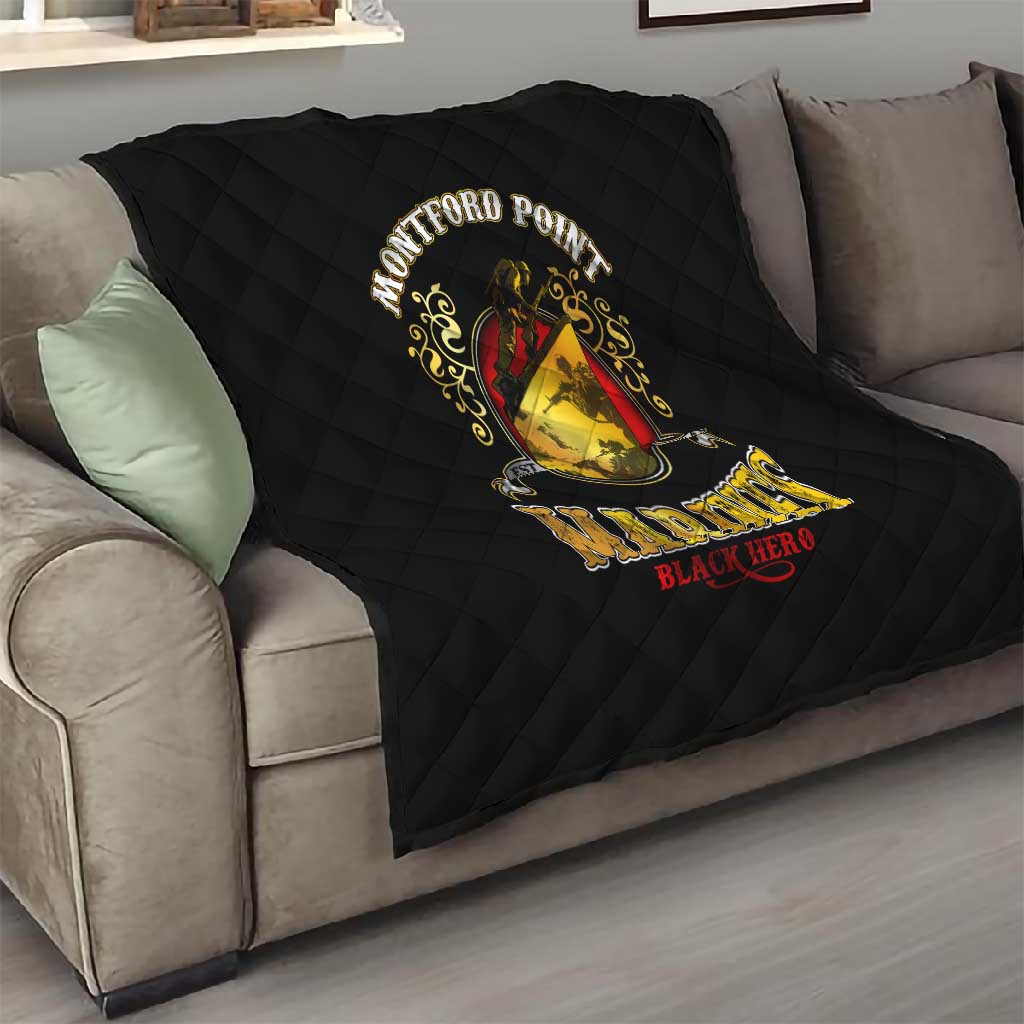 Montford Point Marines Quilt Afro First to Fight Prejudice DT02