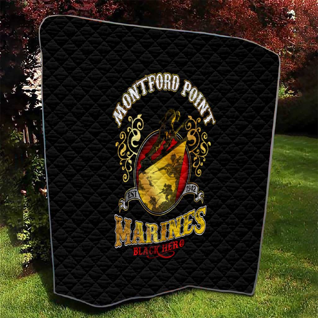 Montford Point Marines Quilt Afro First to Fight Prejudice DT02