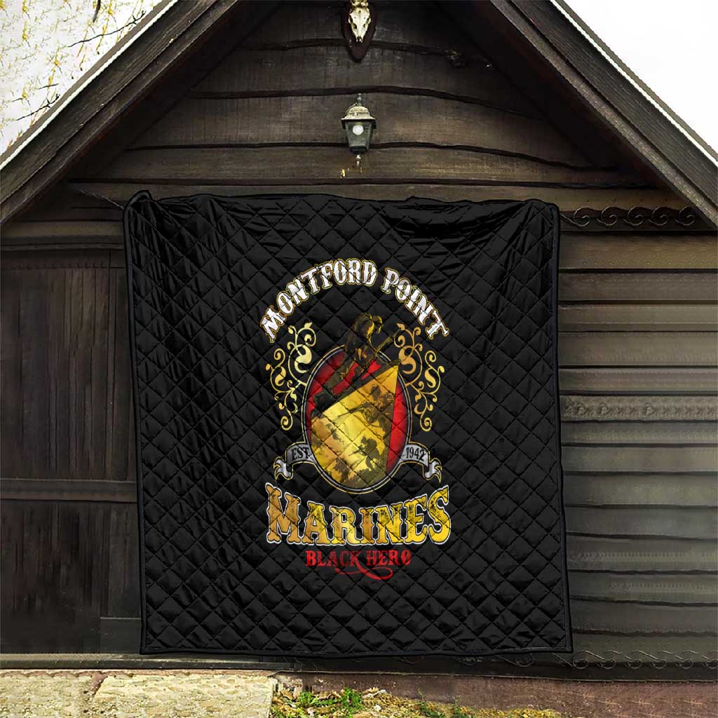 Montford Point Marines Quilt Afro First to Fight Prejudice DT02