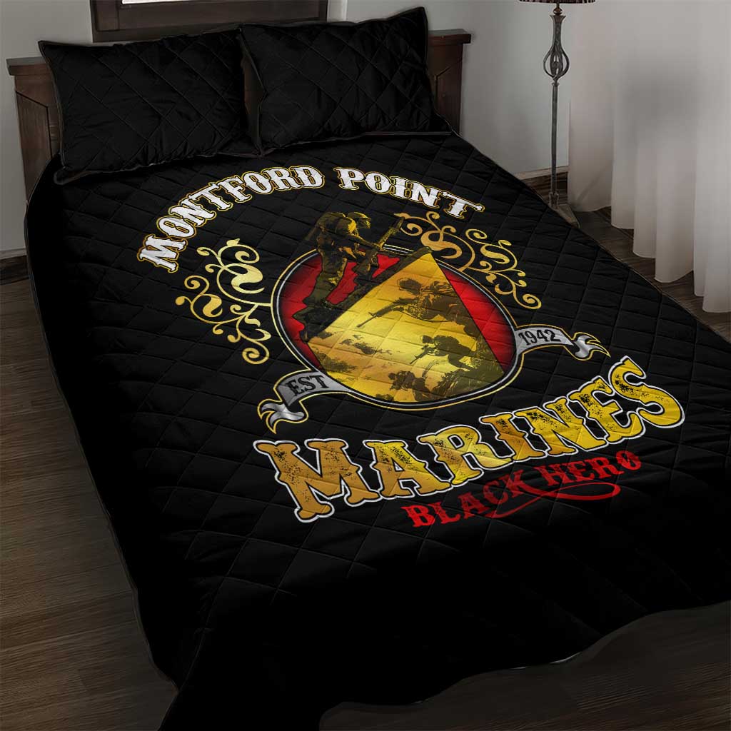 Montford Point Marines Quilt Bed Set Afro First to Fight Prejudice DT02