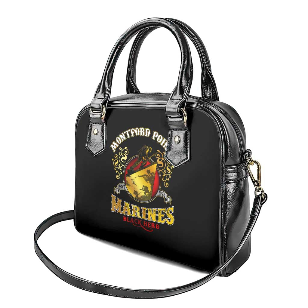 Breaking Barriers: Black Valor Shoulder Handbag DT02