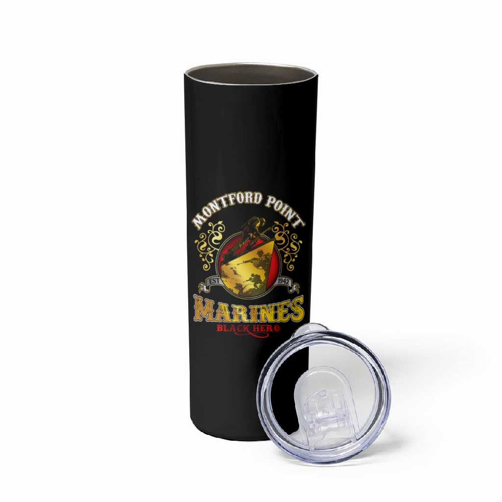 Montford Point Marines Skinny Tumbler Afro First to Fight Prejudice DT02