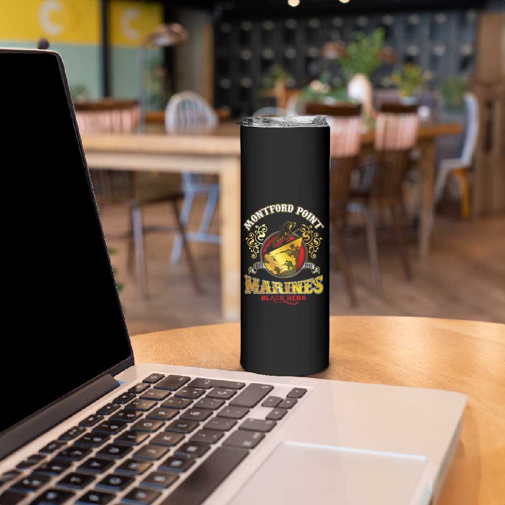 Montford Point Marines Skinny Tumbler Afro First to Fight Prejudice DT02