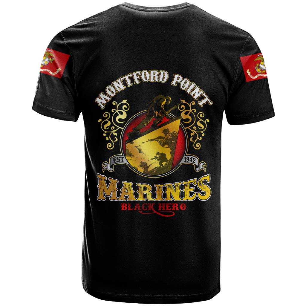 Montford Point Marines T shirt Afro First to Fight Prejudice DT02