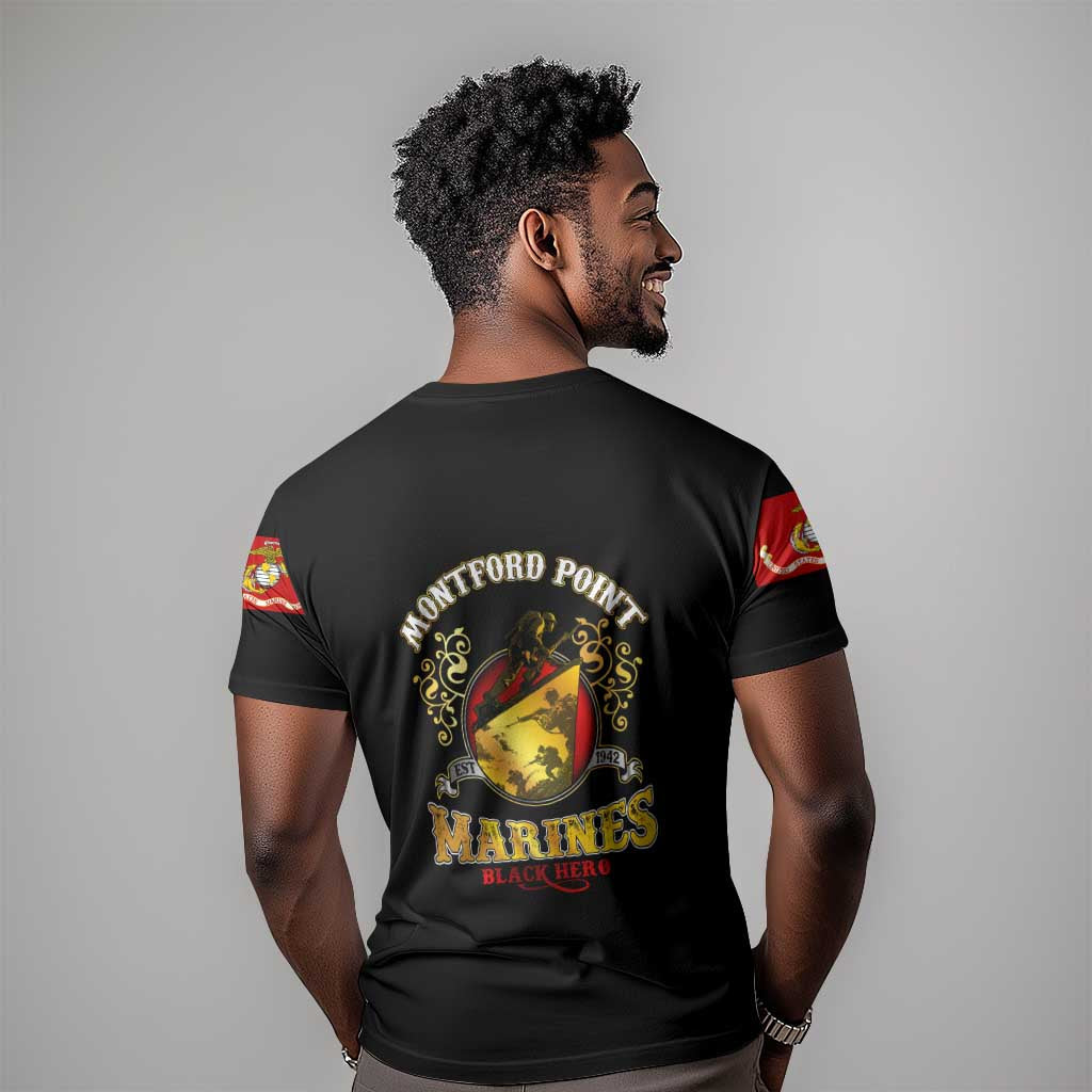 Montford Point Marines T shirt Afro First to Fight Prejudice DT02